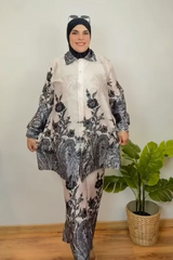 completo camicia e pantaloni stampa floreale