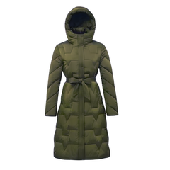 Giacca lunga con cappuccio e cintura