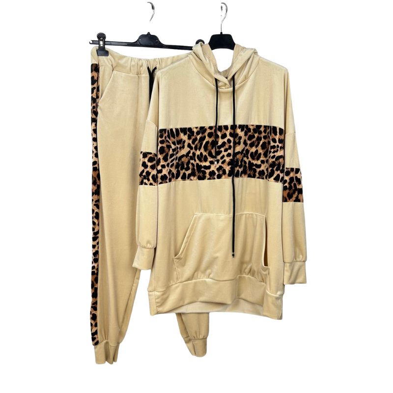 Completo 2 pezzi con stampa leopardata - Grossiste radia