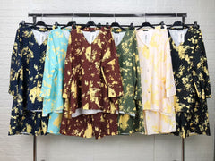 Nuovo Set Elegante Due Pezzi con Stampa e Gamba Larga