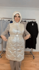 Gilet donna senza maniche invernale lungo