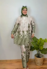 completo camicia e pantaloni stampa floreale