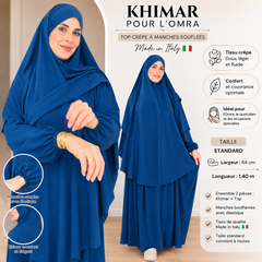 Set hijab da donna di alta qualità, gonna lunga, maniche lunghe, traspirante, due pezzi