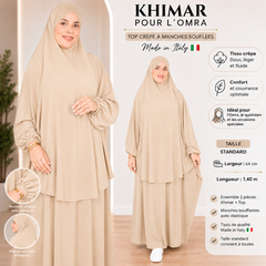 Set hijab da donna di alta qualità, gonna lunga, maniche lunghe, traspirante, due pezzi