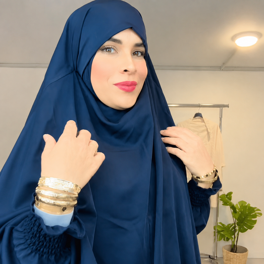 Set hijab da donna di alta qualità, gonna lunga, maniche lunghe, traspirante, due pezzi